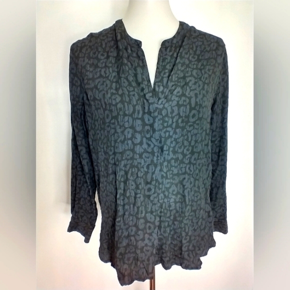 RAILS PEARL CHARCOAL BATIK CHETTA BLOUSE - Picture 1 of 9